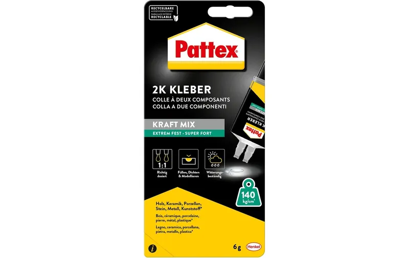 Pattex Kraft Mix 6 ml, trasparente