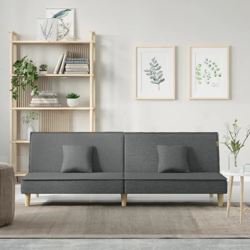 Schlafsofa Dunkelgrau tessuto