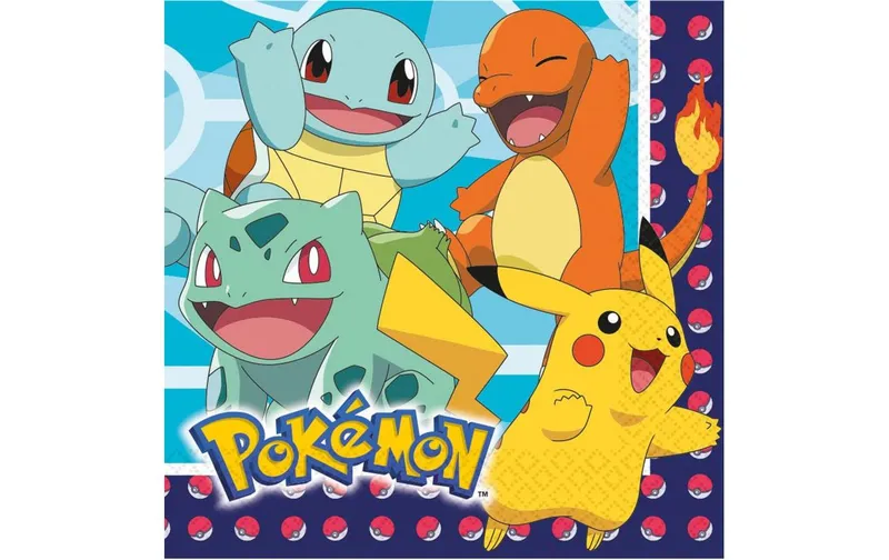 Amscan Papierservietten Pokemon 16 pezzi