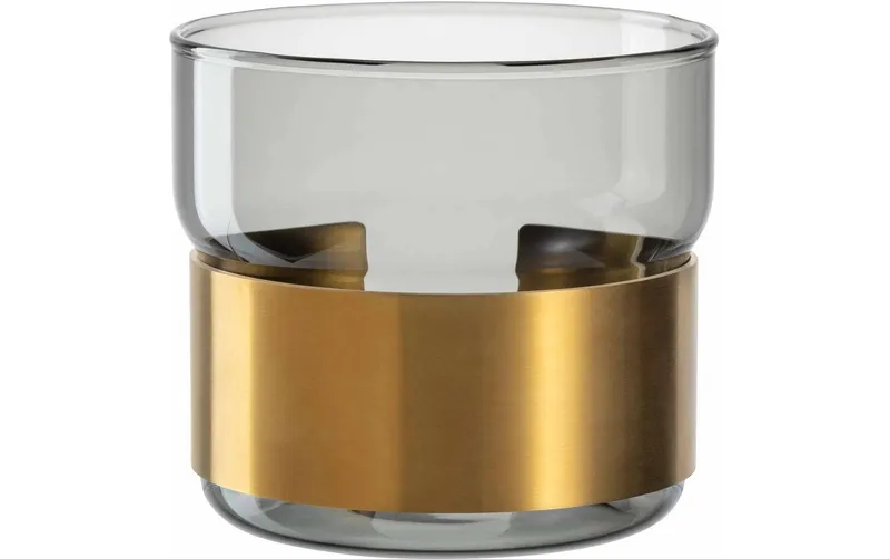 LEONARDO Tischlicht Silenzio 19 cm, Gold/transparent