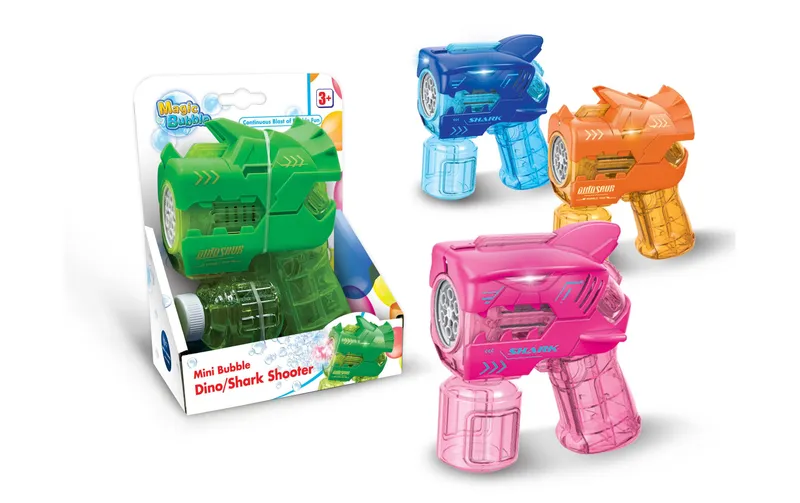 Meili Seifenblasen Magic Bubble Mini Dino/Shark Shooter assortiert