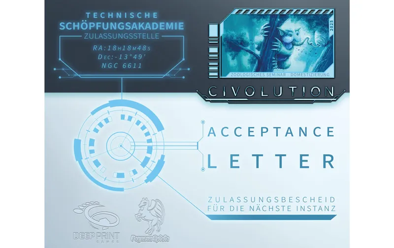 Pegasus Spiele Expertenspiel Erweiterung Civolution Acceptance Letter -DE