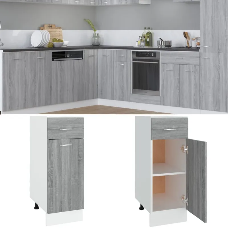 Unterschrank mit Schublade Lyon grigio Sonoma 30x46x81,5 cm