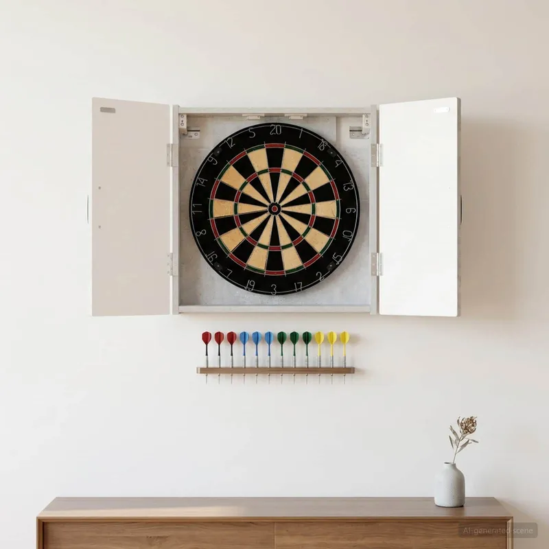 Dartboard Schrank HOORN Betongrau 52,5 x 10,5 x 53,5 cm