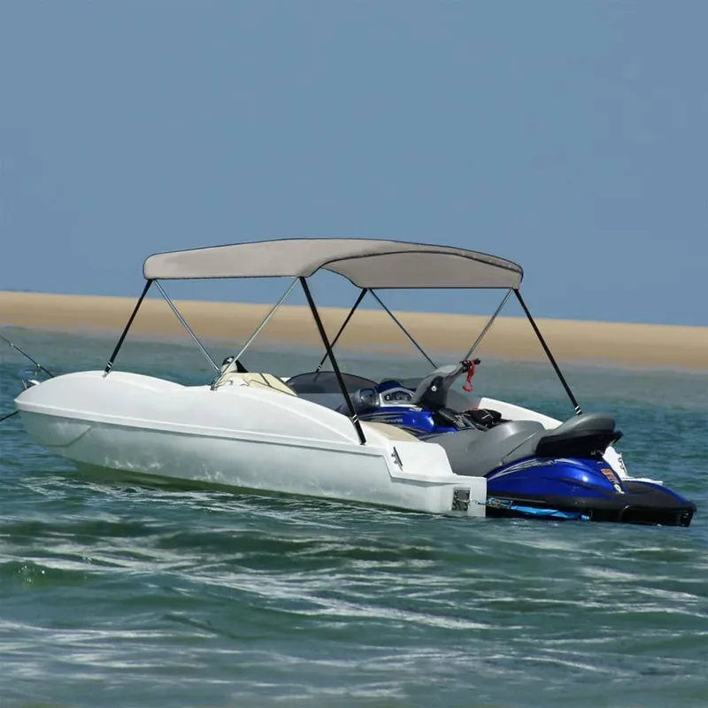 2-Bow Bimini Top Grau 180x130x110 cm