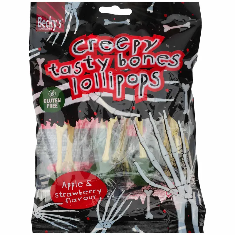Lolly am Halloween Knochen