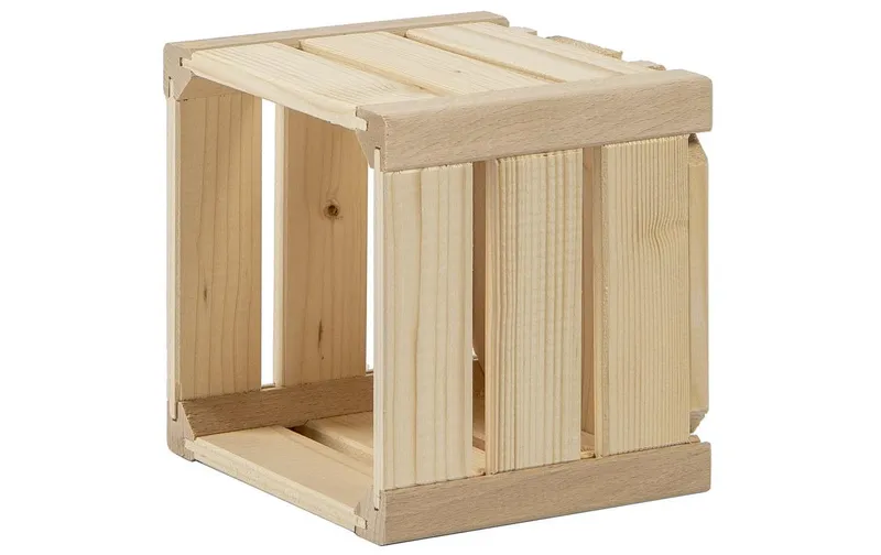 Holz Zollhaus Holzharasse B 17.5 x 17.5 cm schweizer Holz