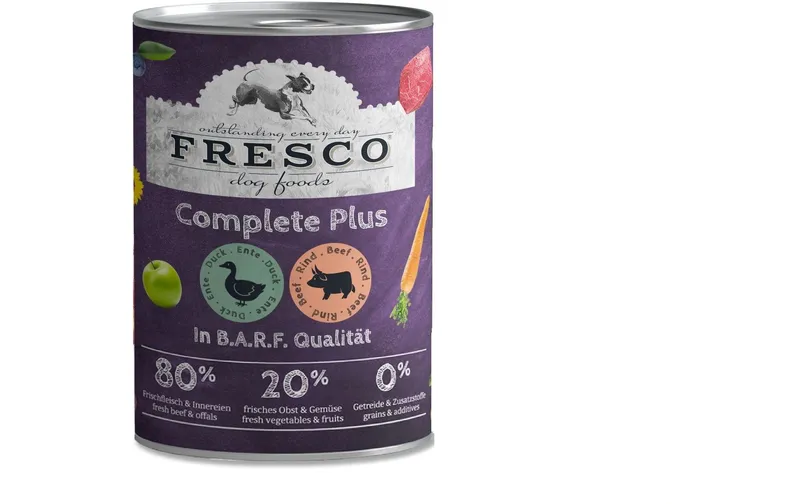 FRESCO Nassfutter Complete Plus mit Ente und Rind 400g