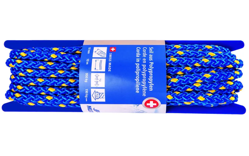 Meister Polypropylenseil Ø 10 mm, 10 m, 950 kg, blu-Gelb
