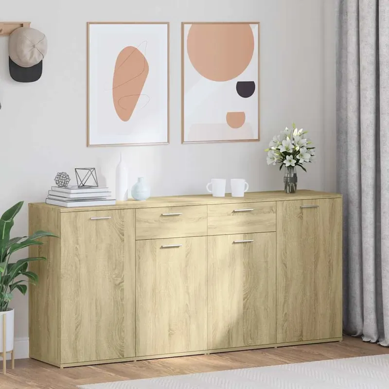 Sideboard Sonoma-Eiche 160x36x75 cm derivato del legno