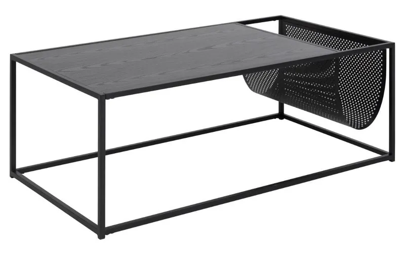 AC Design Couchtisch Seaford nero, 110 x 60 x 40 cm