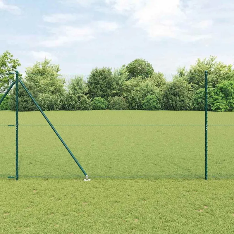 Clôture hexagonale avec poteau 10 x 1,6 m Vert Maille