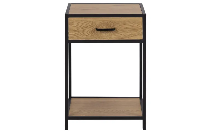 AC Design Nachttisch Seaford 42 x 35 x 63 cm, black/naturale