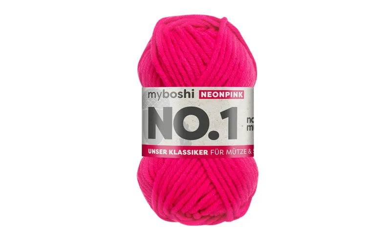 myBoshi Wolle Nr.1 Neonpink 50 g, 55 m