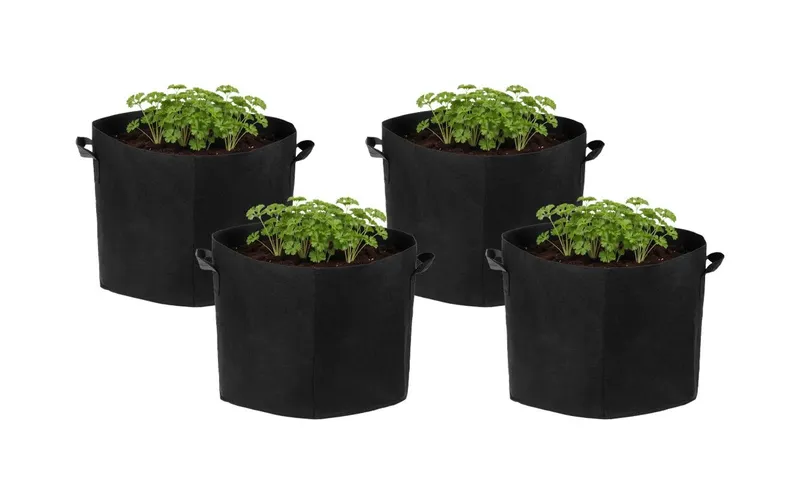 STRUCT Pflanzentasche 4er Set, Filz, 35 x 35 x 30 cm