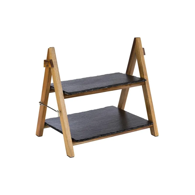 APS Serviergestell 2-stufig brun/noir