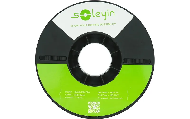 Creality Filament Soleyin Ultra PLA Matte Schwarz 1.75 mm 1 kg