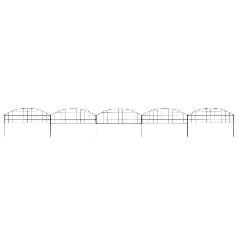 Gartenzaun Set Konvex 77,3x26 cm Grün