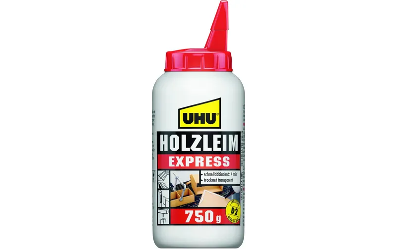 UHU Holzleim express D2 750g, bianco