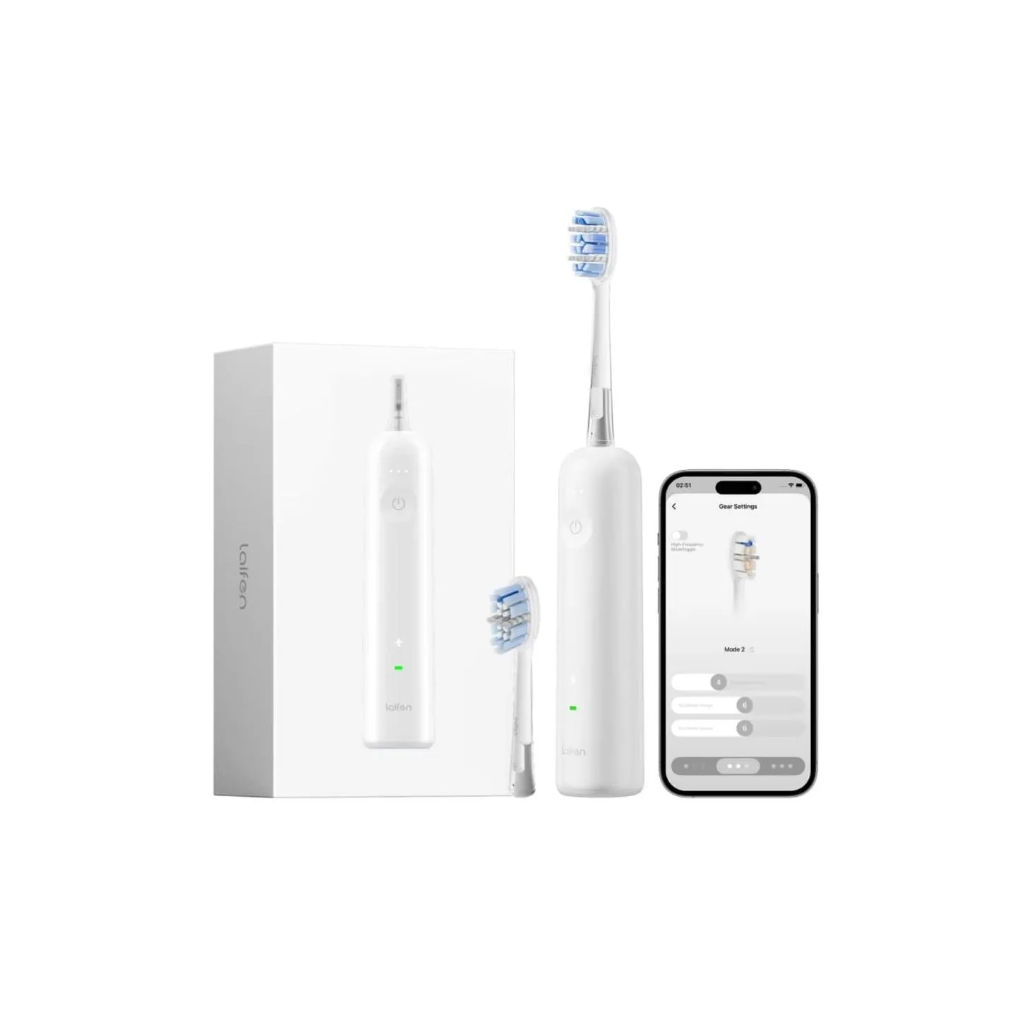 Laifen Elektrische Zahnbürste Wave Pro ABS White