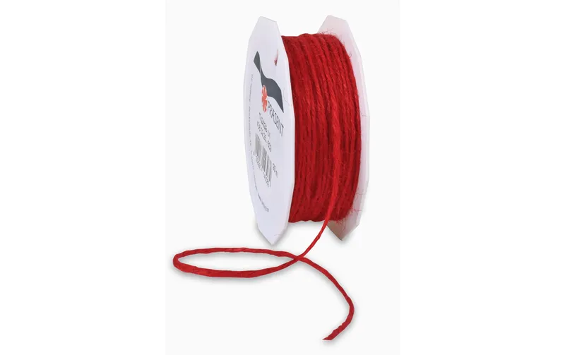 Pattberg Juteband 2 mm x 25 m, rosso