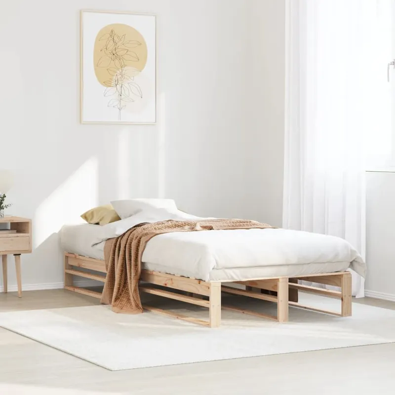 letto in legno massiccio senza materasso 90x190 cm legno di pino