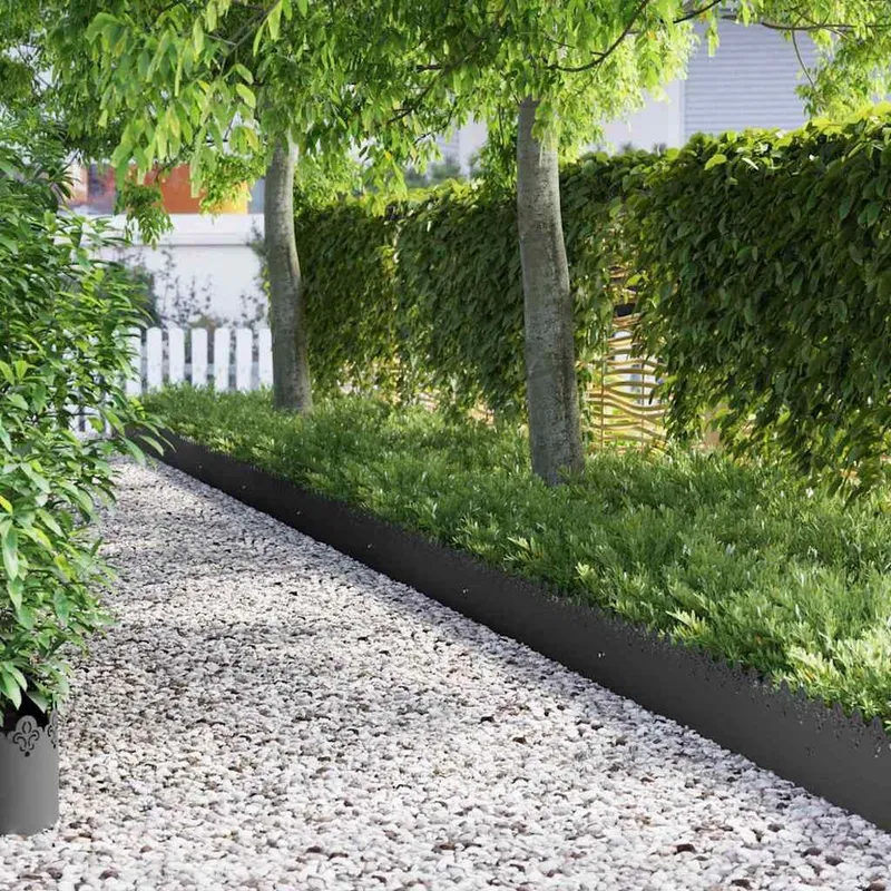 Rasenkanten 30 stk. 103 x 0,05 x 22 cm Stahl black
