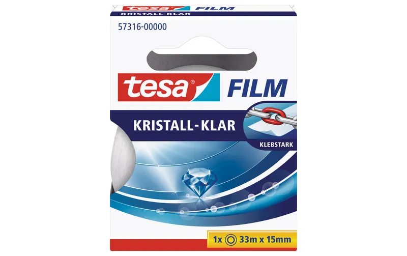 tesa tesafilm kristall-klar 57316 15 mm x 33 m, transparent