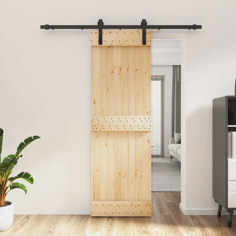 Schiebetür 70 x 210 cm Massivkiefer (Unbehandelt)