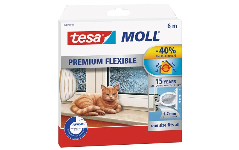 tesa Dichtungsband MOLL Premium Flexible 1, Weiss