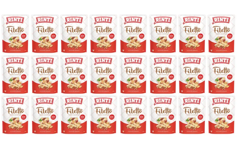 Rinti Nassfutter Filetto Huhn + Rind in Jelly, 24 x 100 g