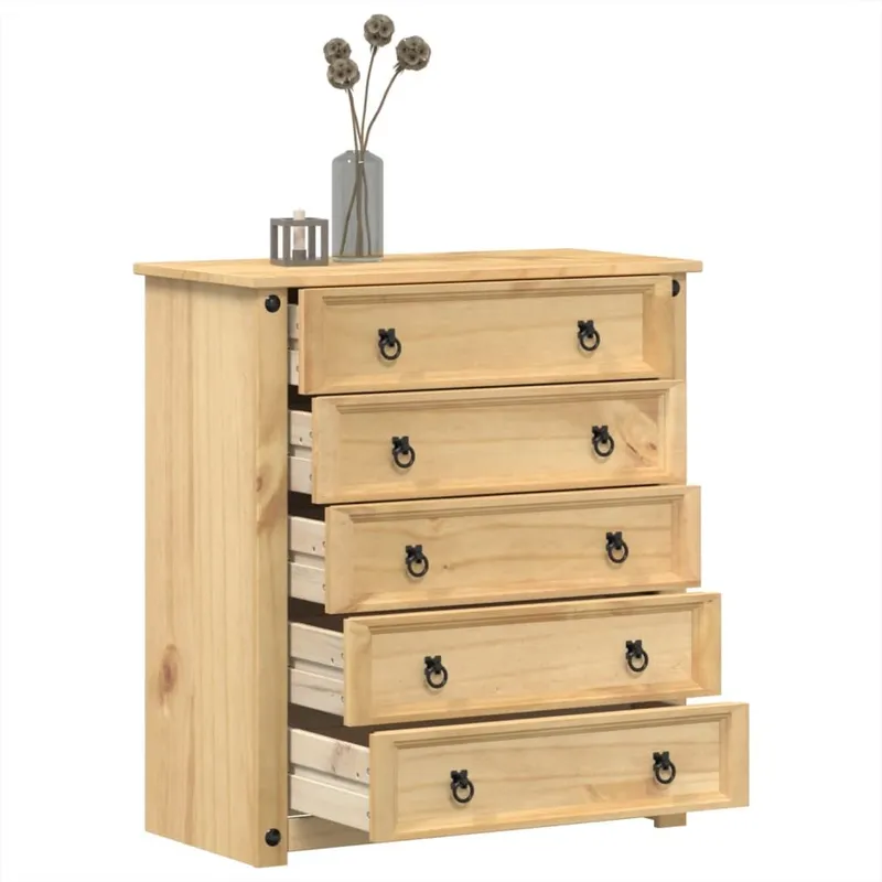 Commode Corona 80x40x89 cm bois massif de pin