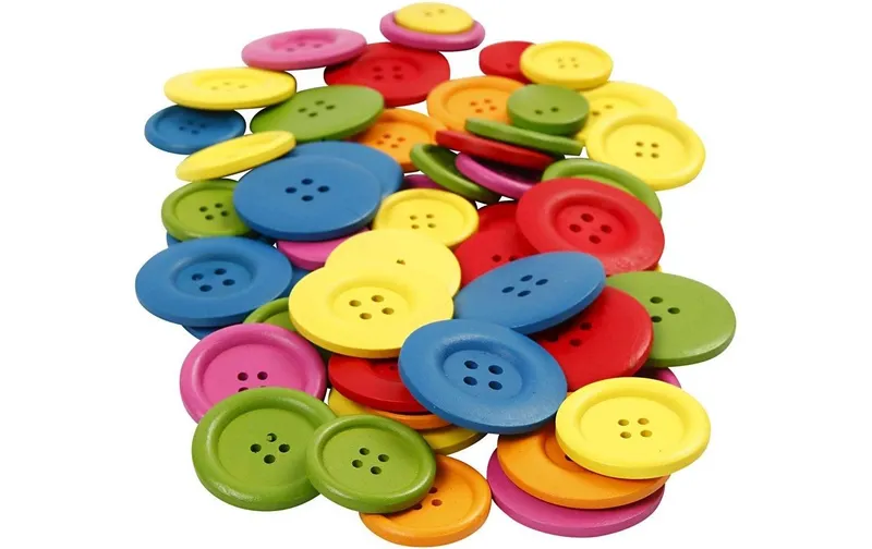 Creativ Company Knöpfe-Mix 20-45 mm, multicolore, 144 pezzi
