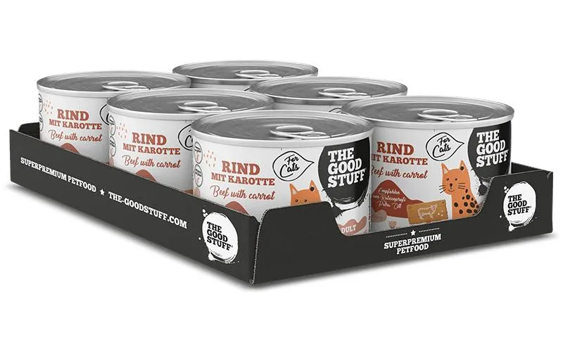 The Goodstuff Nassfutter Rind mit Karotte Adult, 6 x 200g