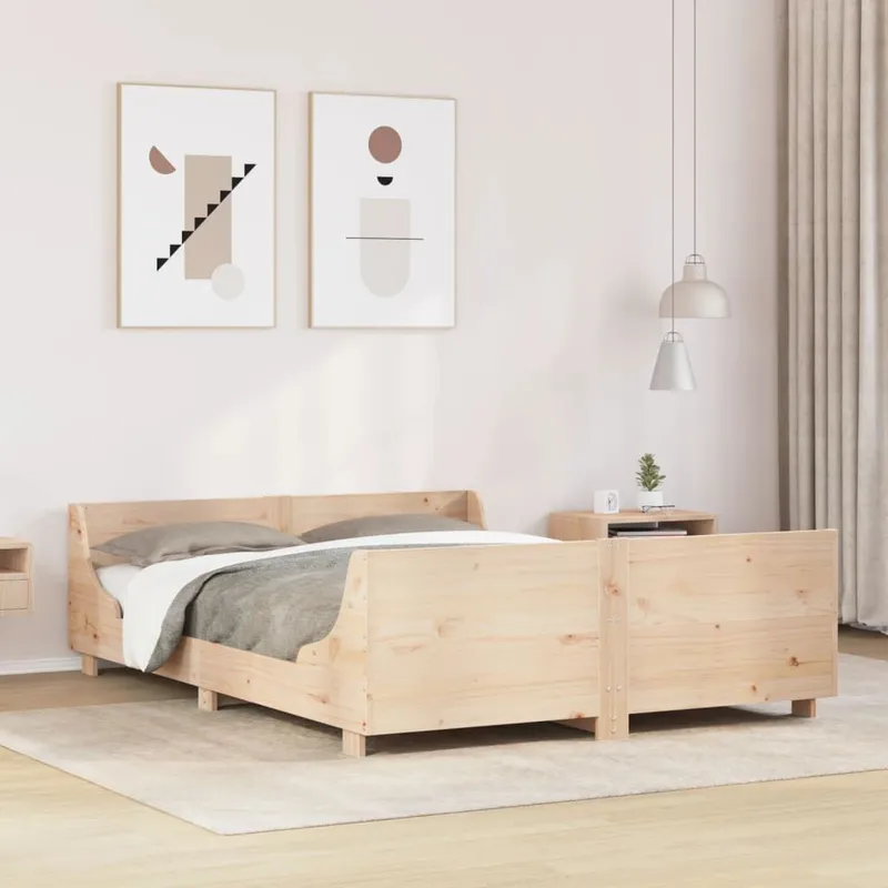 letto in legno massiccio senza materasso 120x190 cm legno di pino