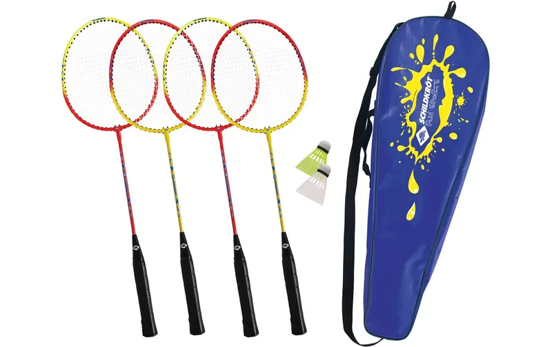 Schildkröt Funsports Schildkröt Federball Set 4-Player 4 Schläger, 2 Federbälle