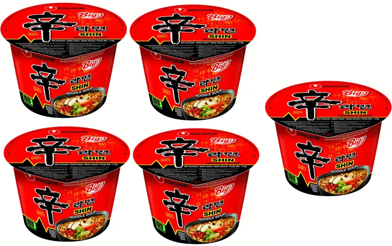 Nongshim Nudelsuppe Shin's Big Cup 5 x 114 g