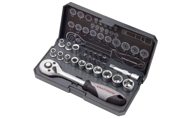 Kraftwerk Steckschlüssel-Set Basic 1/4" 26-teilig