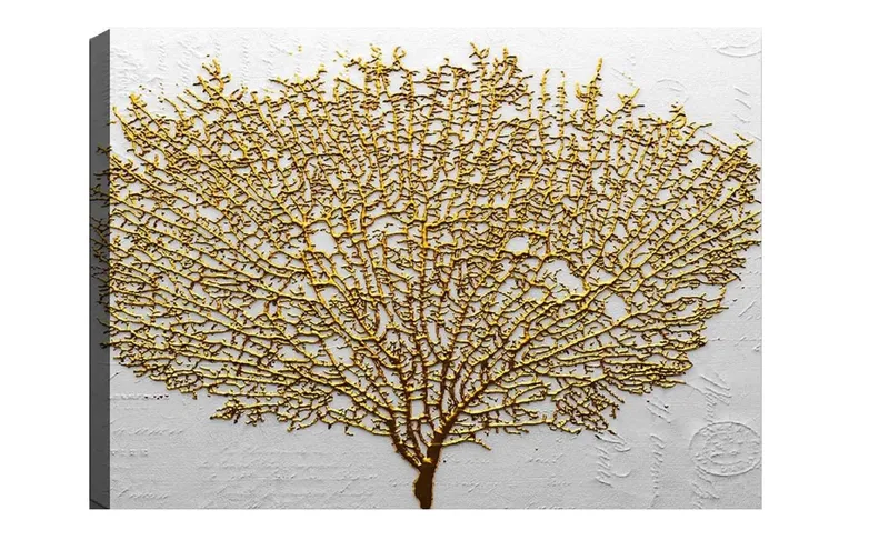 Wallxpert Bild Golden Tree 70 x 100 cm