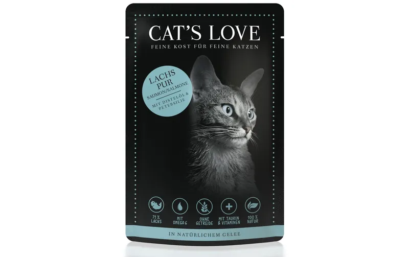Cat's Love Nassfutter Adult Lachs, 85 g