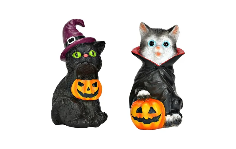G. Wurm Halloweenfigur Katze 1 Stück, assortiert
