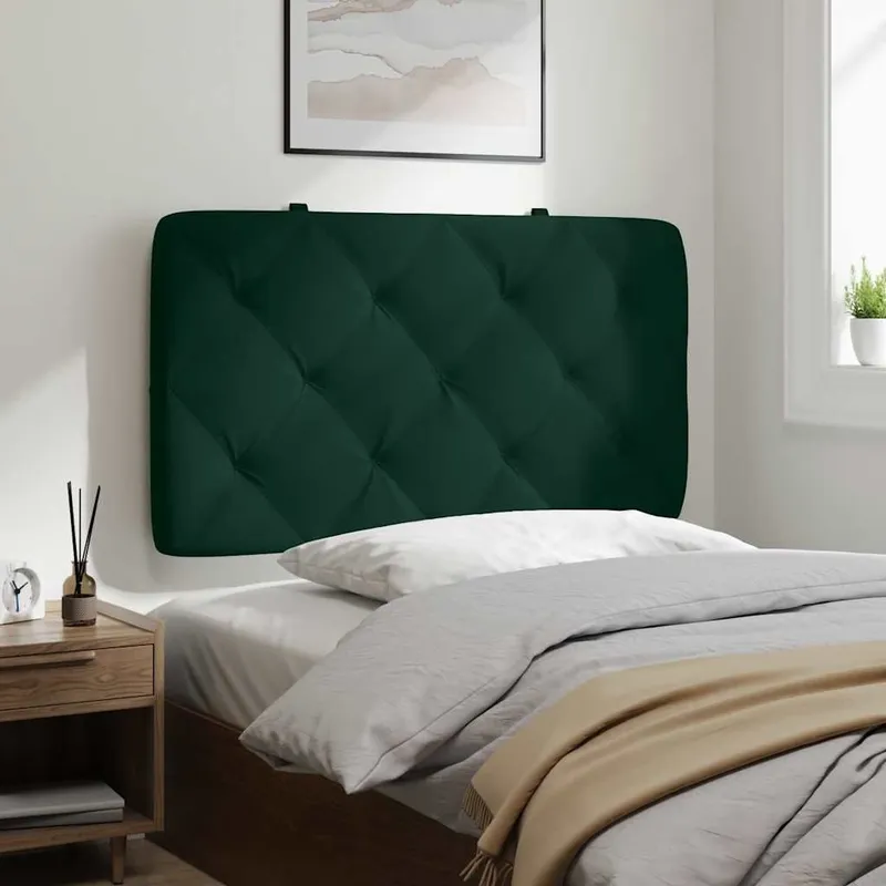Kopfteil-Kissen Dunkelgrün 90 cm Samt