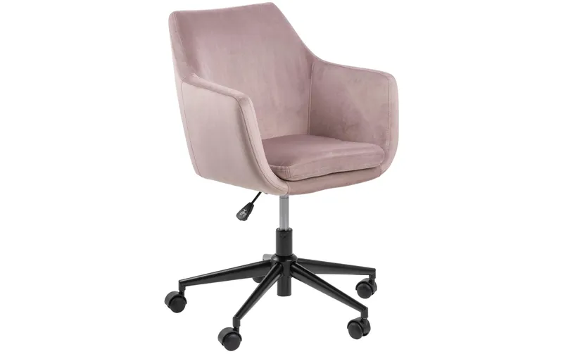 AC Design office chair Nora, with padded backrest and armrests, Dusty Rose