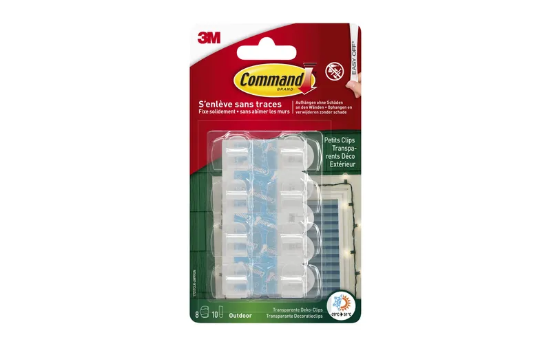 Command Haken Command Outdoor transparent, 8 Haken