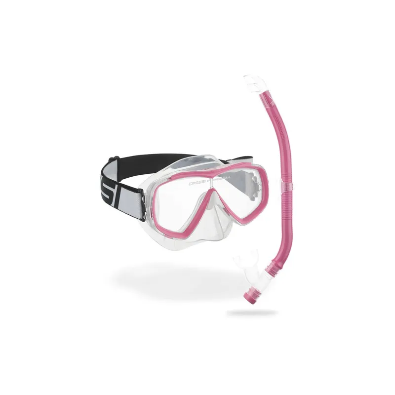 CRESSI Estrella Junior + Top Snorkel Combo Pink