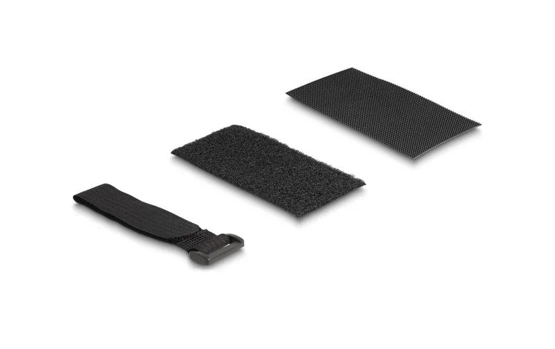 Delock Klettpad mit Klett-Kabelbinder Set 10 pezzi