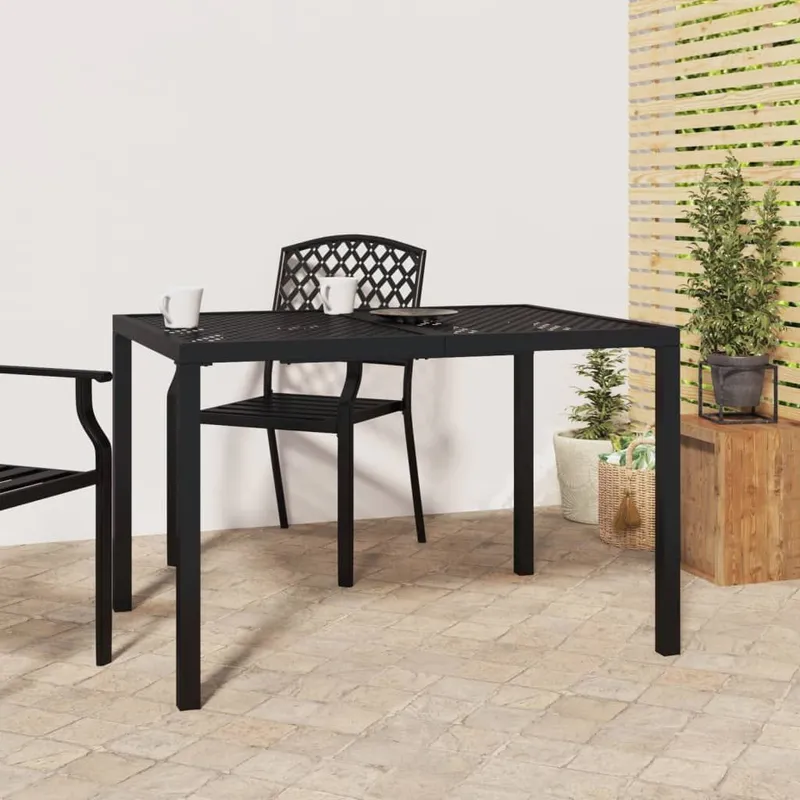 Gartentisch antracite 110x80x72 cm Stahl