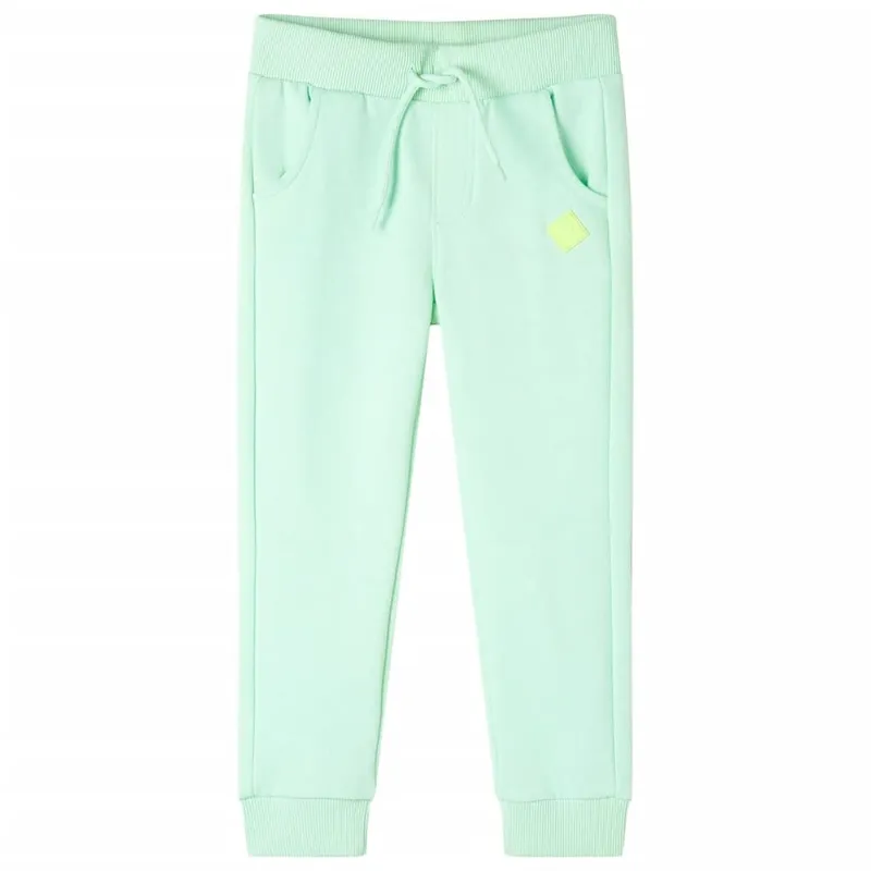 Pantalon de survêtement pour enfants vert vif 140