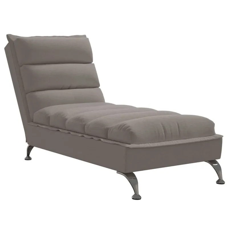 Chaiselongue mit Kissen Taupe tessuto