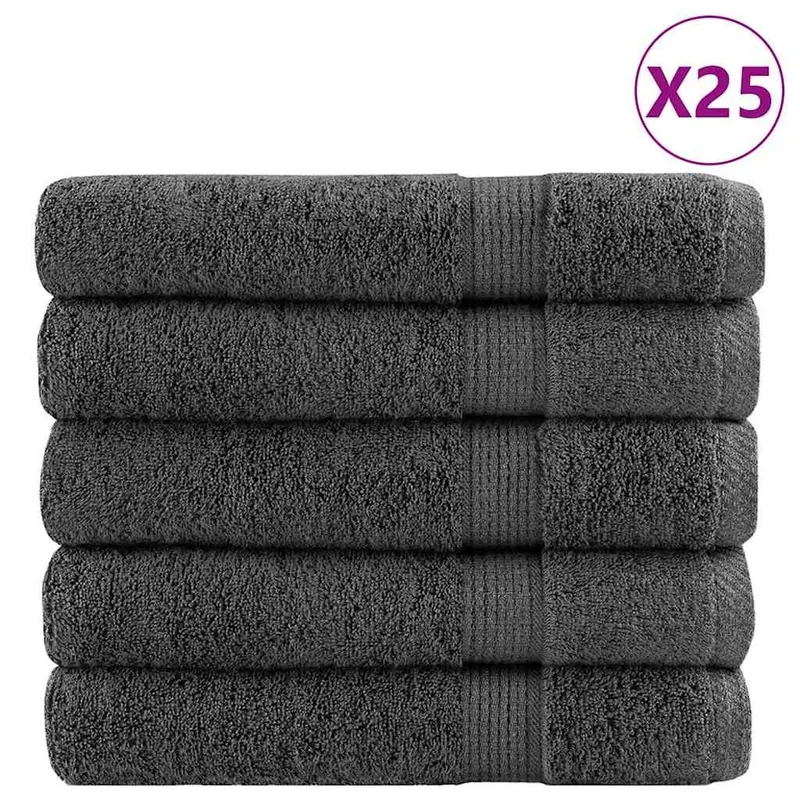 Premium Handtücher SOLUND 50 Stk. antracite 100x200 cm 600 g/m²